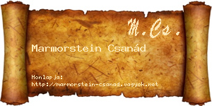 Marmorstein Csanád névjegykártya