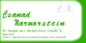 csanad marmorstein business card